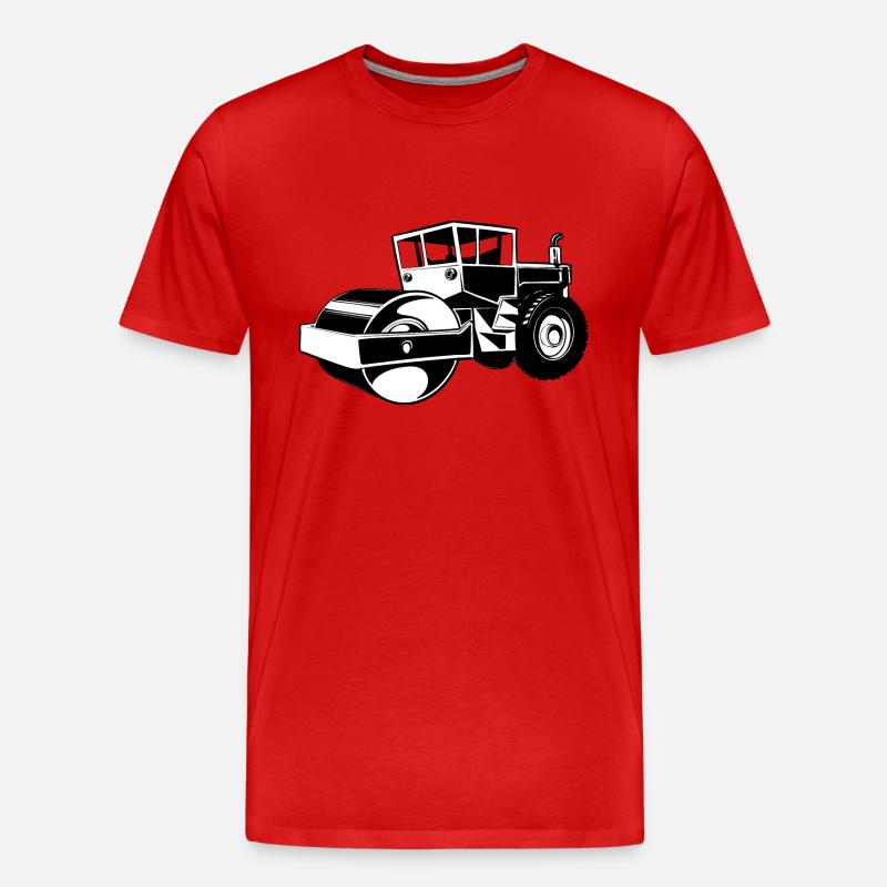 Strassenwalze - Männer Premium Bio T-Shirt - Rot