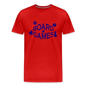 Boardgame Chess Backgammon Game Night - Men's Premium Organic T-Shirt - red - Front - Damien (186cm)