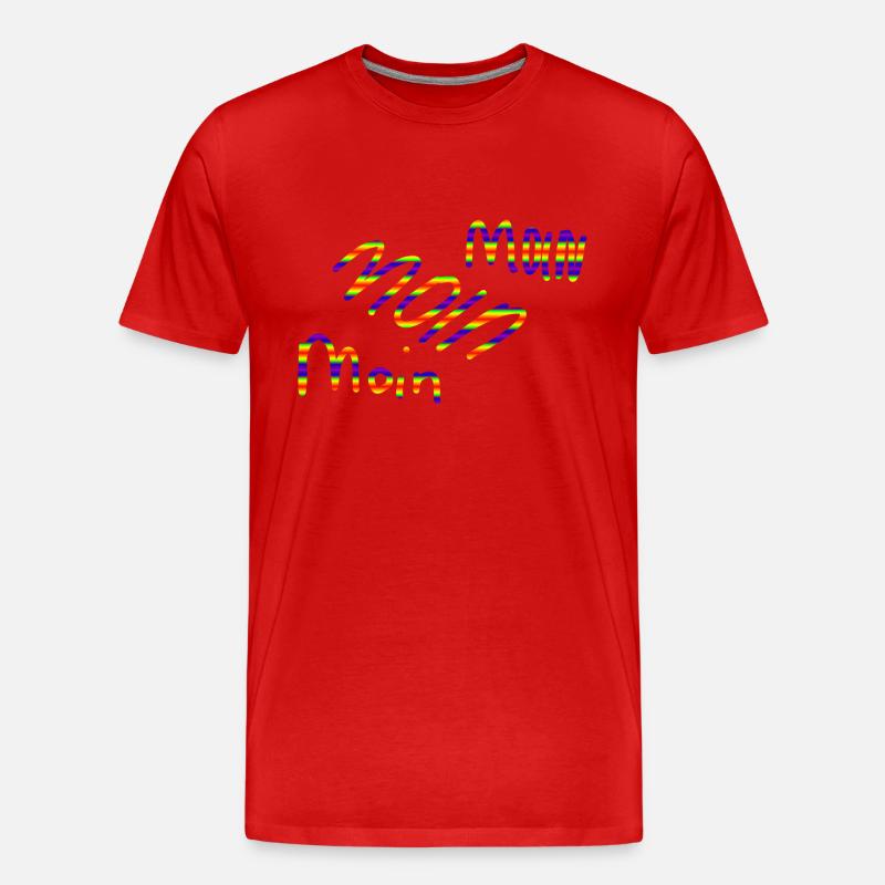 moin moin moin 3 - Männer Premium Bio T-Shirt - Rot