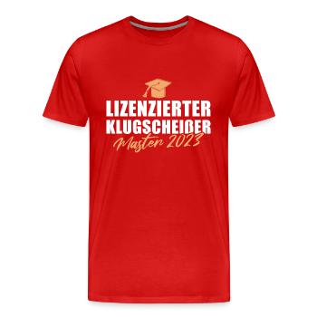 Master Abschluss 2023 Bestandene Masterprüfung - Männer Premium Bio T-Shirt - Rot - Vorne - Damien (186cm)
