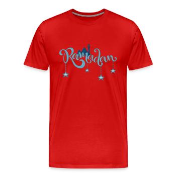 Ramadan Mubarak muslim islam Fasten moslem Allah - Männer Premium Bio T-Shirt - Rot - Vorne - Damien (186cm)