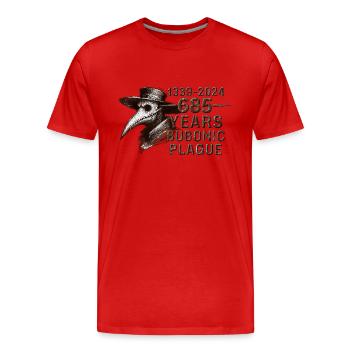 Peste éternelle - T-shirt bio Premium Homme - rouge - Devant - Damien (186cm)