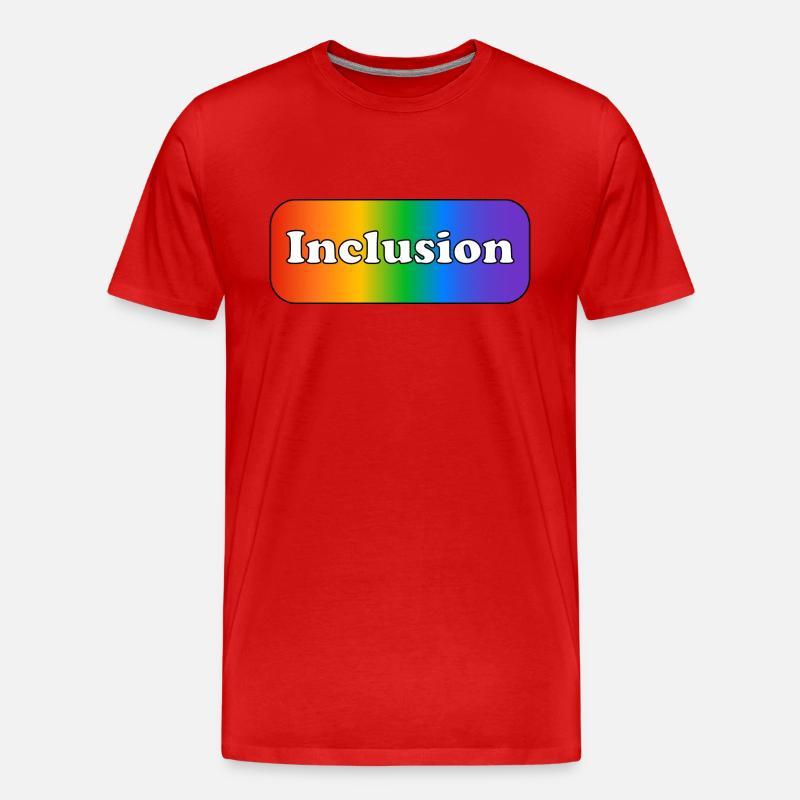 Inklusion Regenbogen - Männer Premium Bio T-Shirt - Rot