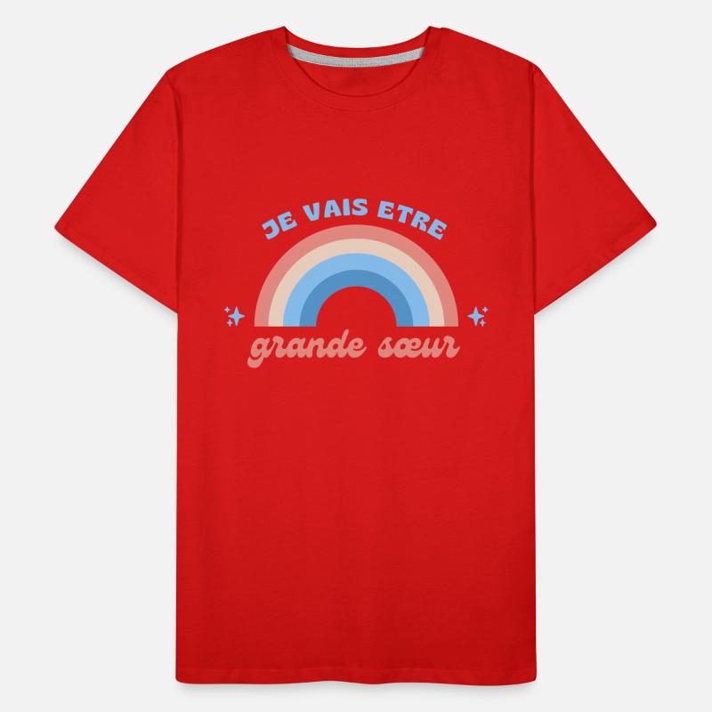 Ich werde eine große Schwester sein Männer Premium Bio T-Shirt