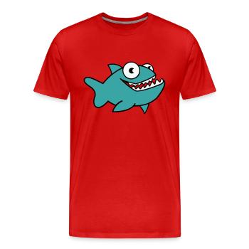 Piranha 02 - T-shirt bio Premium Homme - rouge - Devant - Damien (186cm)