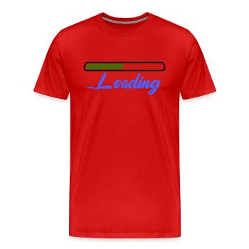 Loading - Men's Premium Organic T-Shirt - red - Front - Damien (186cm)