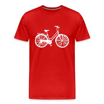 bicyclette - T-shirt bio Premium Homme - rouge - Devant - Damien (186cm)