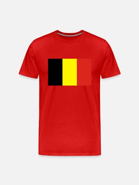 belgium - Men's Premium Organic T-Shirt - red