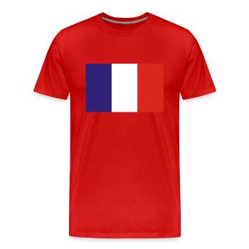 Frankreich - Männer Premium Bio T-Shirt - Rot - Vorne - Damien (186cm)