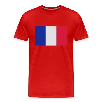 Drapeau Francais - T-shirt bio Premium Homme - rouge - Devant - Damien (186cm)