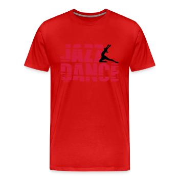 Jazz Dance - Männer Premium Bio T-Shirt - Rot - Vorne - Damien (186cm)