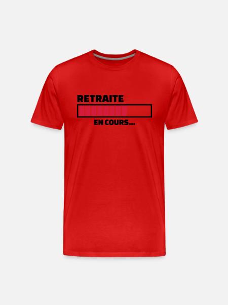 retraite en cours... - T-shirt bio Premium Homme - rouge