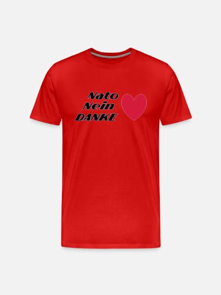Nato Nein DANKE - Männer Premium Bio T-Shirt - Rot