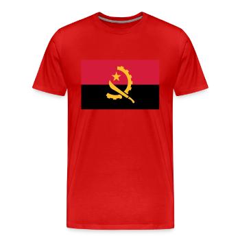 Drapeau angolais - T-shirt bio Premium Homme - rouge - Devant - Damien (186cm)