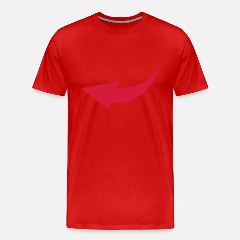 Pfeil - Männer Premium Bio T-Shirt - Rot