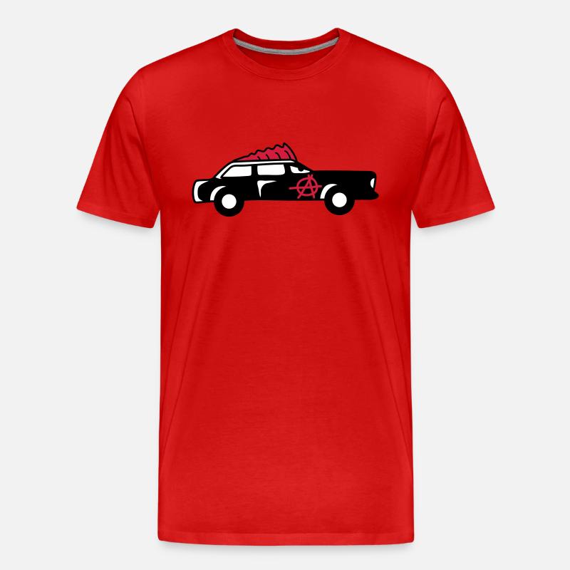 Punk Car - Männer Premium Bio T-Shirt - Rot