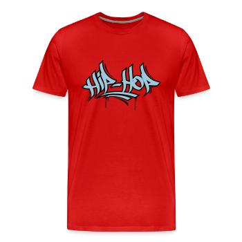 Hip Hop - Men's Premium Organic T-Shirt - red - Front - Damien (186cm)