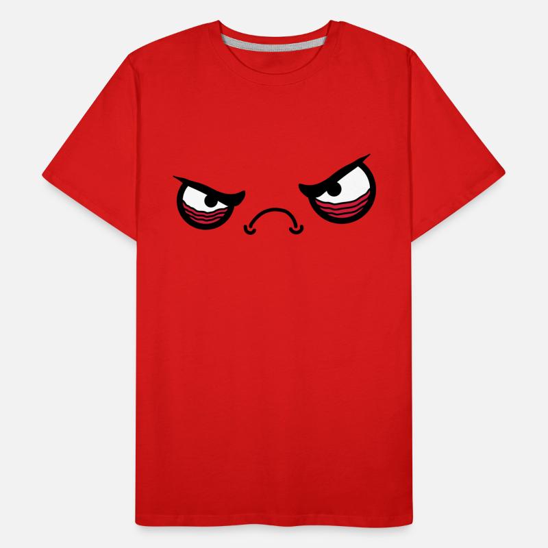 Angry Face T-shirt bio Premium Homme