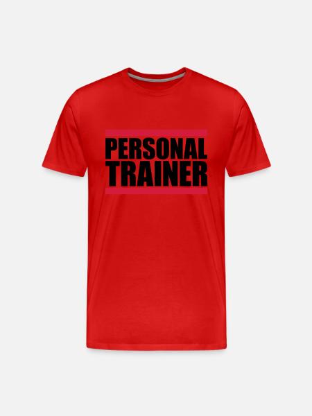 Personal Trainer Logo - Männer Premium Bio T-Shirt - Rot