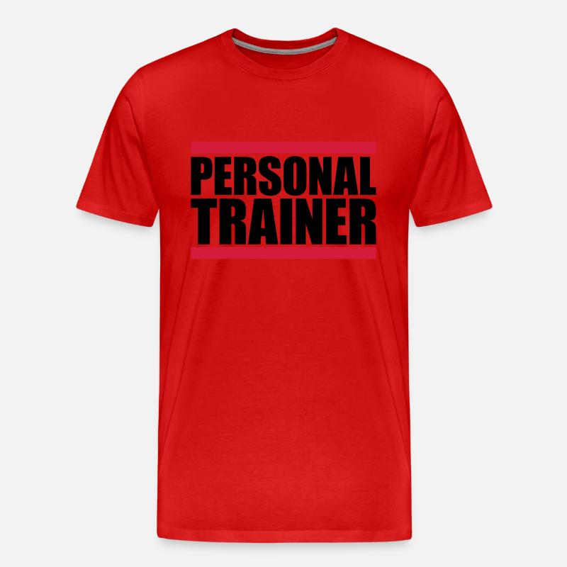 Personal Trainer Logo - Männer Premium Bio T-Shirt - Rot