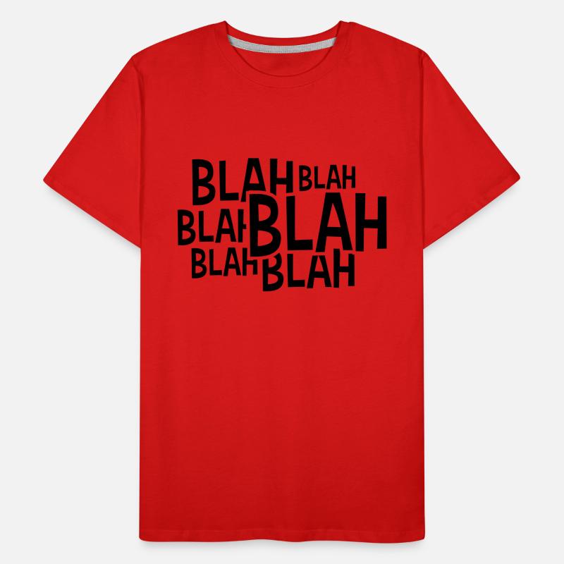 Comic Blah Spruch Männer Premium Bio T-Shirt