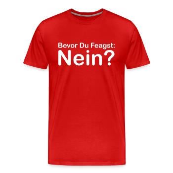 Fun Spaß Lustige - Männer Premium Bio T-Shirt - Rot - Vorne - Damien (186cm)