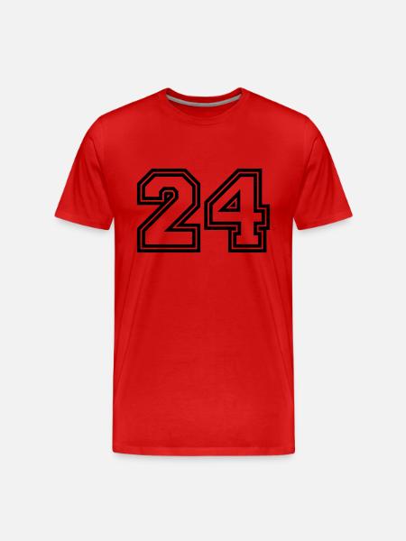 Symbole numérique 24 - T-shirt bio Premium Homme - rouge