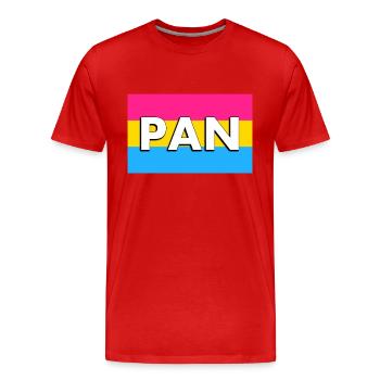 Pan Flag Pansexual Pan Flag Pansexuality Pride - Men's Premium Organic T-Shirt - red - Front - Damien (186cm)