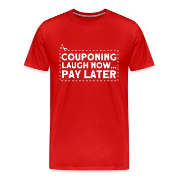 Coupon Shopper Discount Couponer Vente à prix réduit - T-shirt bio Premium Homme - rouge - Devant - Damien (186cm)