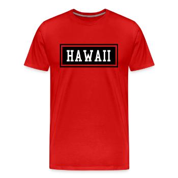 Hawaï - T-shirt bio Premium Homme - rouge - Devant - Damien (186cm)