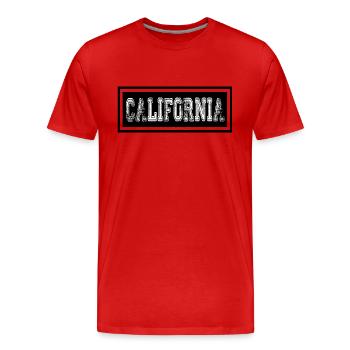 Kalifornien - Männer Premium Bio T-Shirt - Rot - Vorne - Damien (186cm)