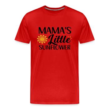 Mama´s Little Sunflower - Männer Premium Bio T-Shirt - Rot - Vorne - Damien (186cm)
