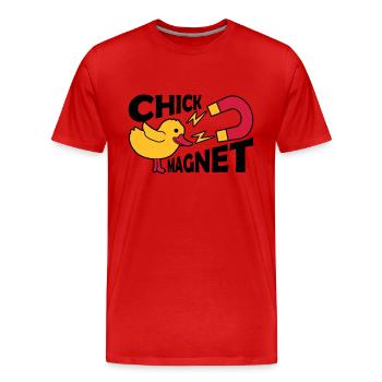 Casanova Chick Magnet Womanizer - Men's Premium Organic T-Shirt - red - Front - Damien (186cm)
