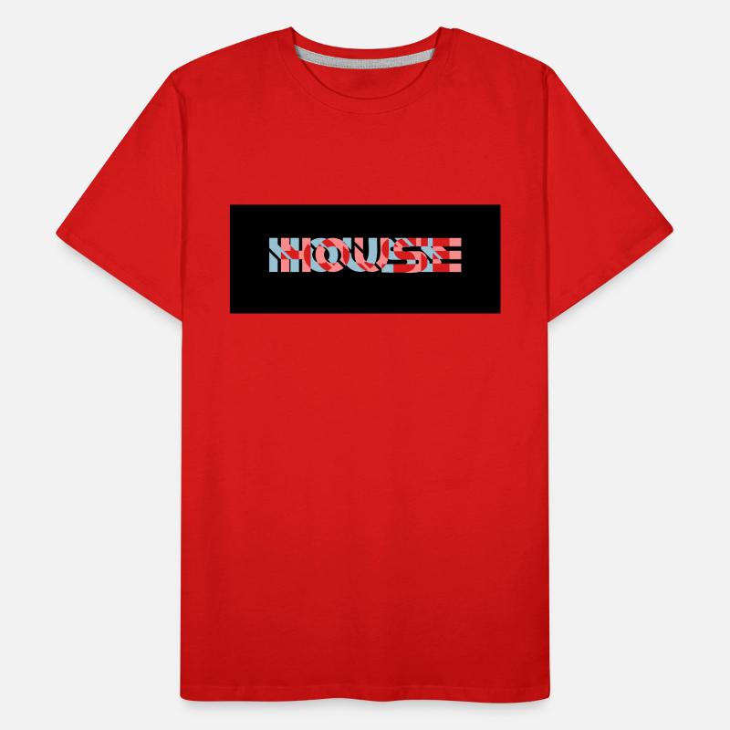Logo de la maison à effets 3D T-shirt bio Premium Homme