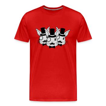 Amis de l’équipe Sir Hasen - T-shirt bio Premium Homme - rouge - Devant - Damien (186cm)