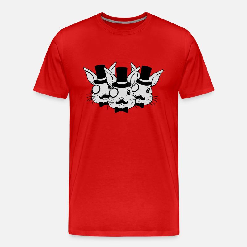 Team Sir Hasen Freunde - Männer Premium Bio T-Shirt - Rot