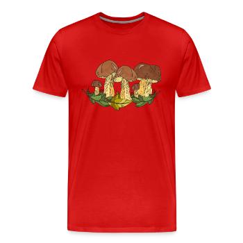 Pilze - Männer Premium Bio T-Shirt - Rot - Vorne - Damien (186cm)