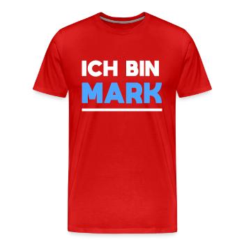 Mark Name Spruch für stolze Marks - Männer Premium Bio T-Shirt - Rot - Vorne - Damien (186cm)