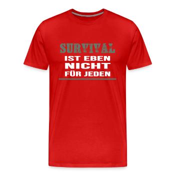 wild Bushcraft outdoor survival Prepper - Männer Premium Bio T-Shirt - Rot - Vorne - Damien (186cm)