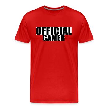 Official Gamer - Männer Premium Bio T-Shirt - Rot - Vorne - Damien (186cm)