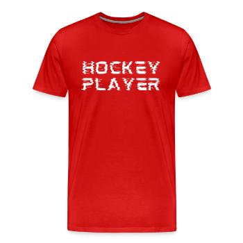 Hockeyspieler originelle Geschenkidee - Männer Premium Bio T-Shirt - Rot - Vorne - Damien (186cm)