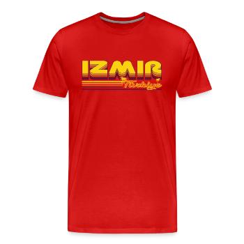 Izmir, summery design of the Turkish city - Men's Premium Organic T-Shirt - red - Front - Damien (186cm)