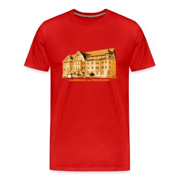 Olbernhau Town Hall Ore Mountains Saxony - Men's Premium Organic T-Shirt - red - Front - Damien (186cm)