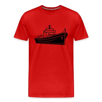 Boat - Men's Premium Organic T-Shirt - red - Front - Damien (186cm)