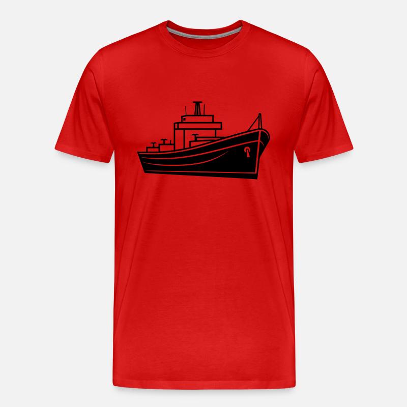 Boot - Männer Premium Bio T-Shirt - Rot
