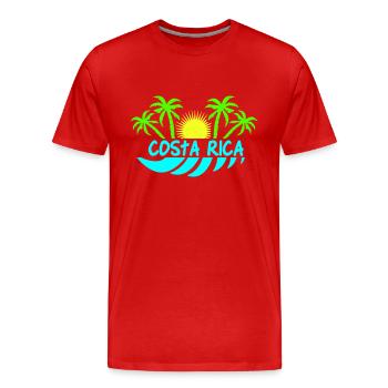 costa rica - Männer Premium Bio T-Shirt - Rot - Vorne - Damien (186cm)