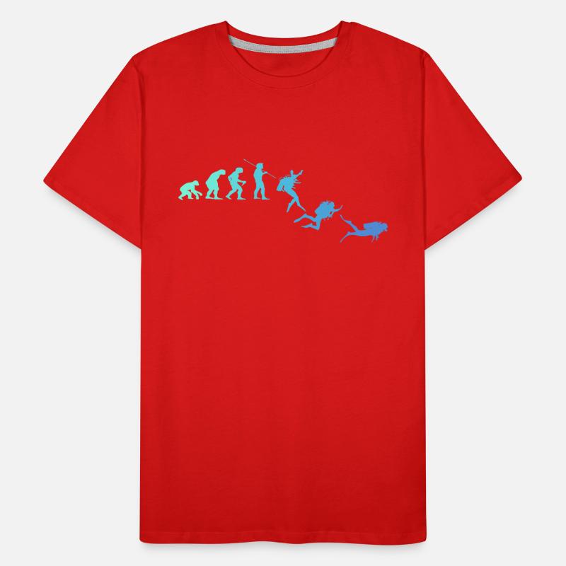 Diving Diver Evolution Men's Premium Organic T-Shirt