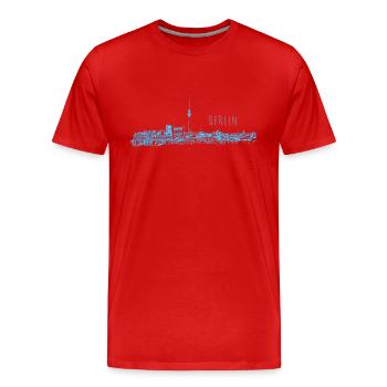 Berlin deutschland techno rave musik party reisen - Männer Premium Bio T-Shirt - Rot - Vorne - Damien (186cm)