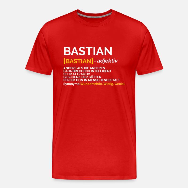 Bastian - Männer Premium Bio T-Shirt - Rot