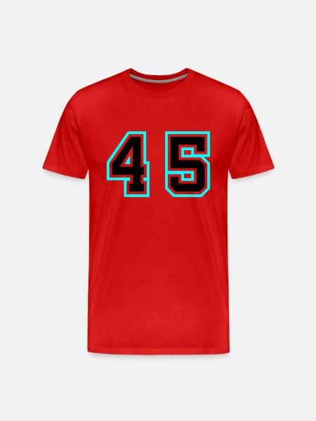 45 number symbol - Men's Premium Organic T-Shirt - red